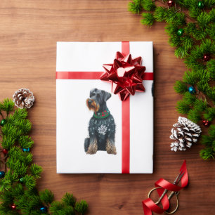 Papel De Regalo El gigante Schnauzer en un suéter Navidad