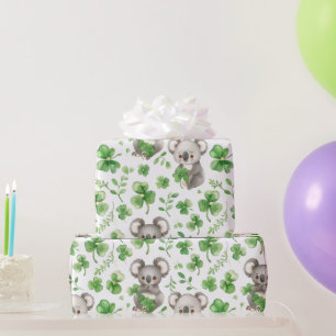 Papel De Regalo El Gorra verde de Koalas Shamrock St. Patrick