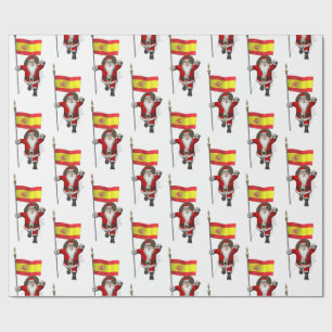 Papel De Regalo El gracioso Santa Claus con el fin de España