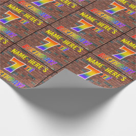 Papel De Regalo ¡El graffiti Arcoiris mira el séptimo cumpleaños! 