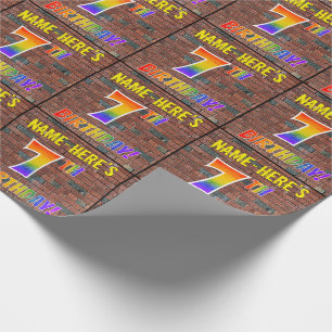 Papel De Regalo ¡El graffiti Arcoiris mira el séptimo cumpleaños!
