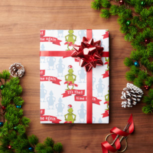 Papel De Regalo El Grinch   Es ese patrón de tiempo de nuevo