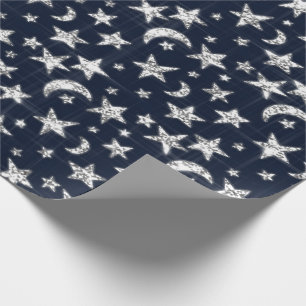 Papel De Regalo El gris de los gris plateados de la chispa