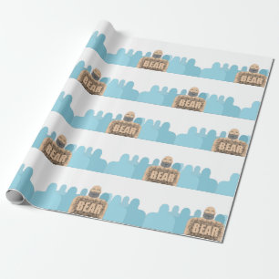 Papel De Regalo El hombre del cuerpo del oso peludo de SlipperyJoe