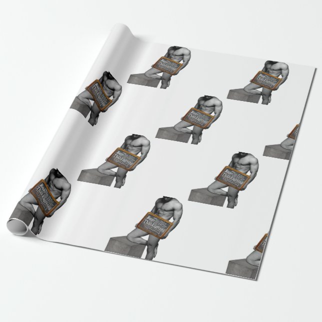 Papel De Regalo El hombre del Día de Acción de Gracias de Slippery (Desenrollado)