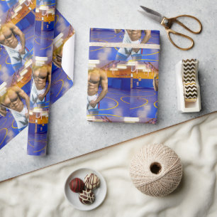 Papel De Regalo El hombre musculoso de SlipperyJoe engrosó un tren