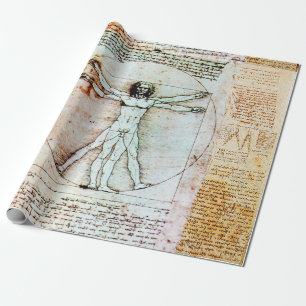 Papel De Regalo EL HOMBRE VITRUVIANO, de Leonardo Da Vinci