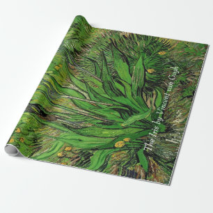 Papel De Regalo El Iris de Van Gogh. Pintura de aceite de flores d