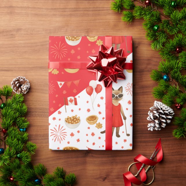 Papel De Regalo El juego de golf del Día de Canadá para los amante (Regalo de vacaciones)