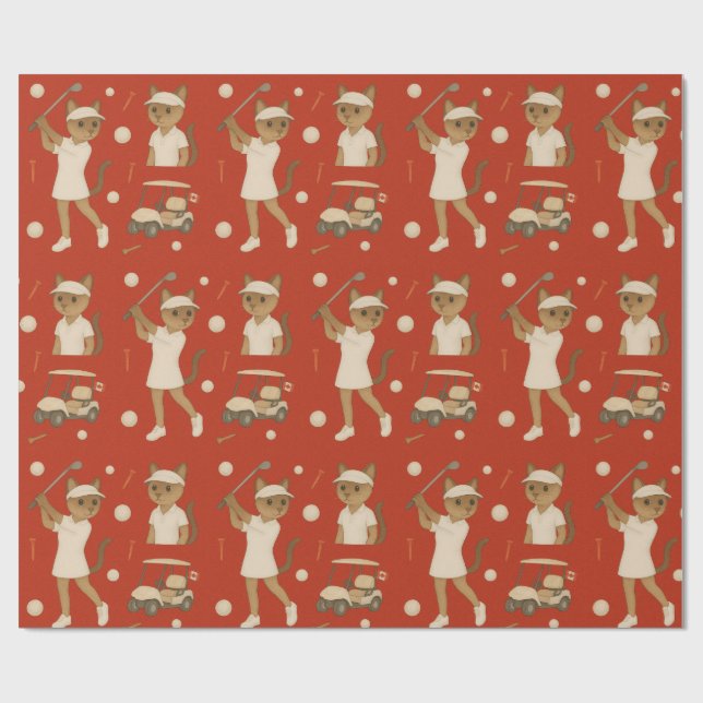 Papel De Regalo El juego de golf del Día de Canadá para los amante (Superficie plana)