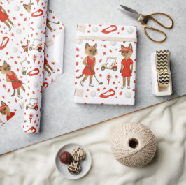 Papel De Regalo El juego de golf del Día de Canadá para los amante