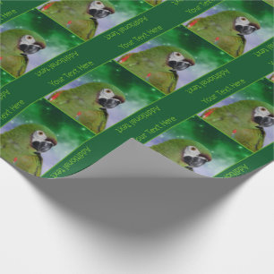 Papel De Regalo El loro grave de Macaw personalizado