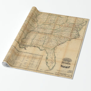 Papel De Regalo El mapa histórico de la guerra civil (1862)