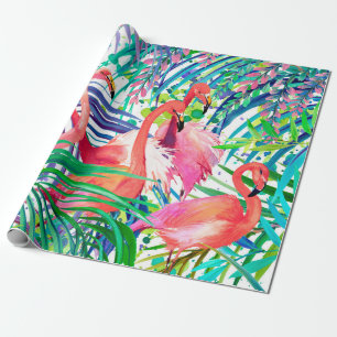 Papel De Regalo El maravilloso ilustracion acuático flamingo. Áfri