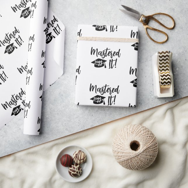 Papel De Regalo El Máster en Graduación de Año personalizado domin (Artesanía)