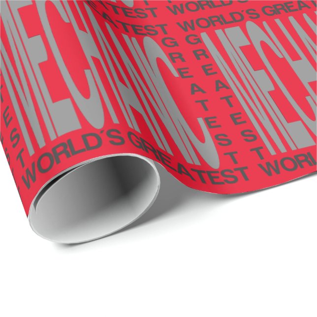 Papel De Regalo El mecánico más grande de los mundos (Esquina del rollo)