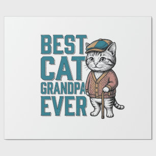 Papel De Regalo El Mejor Abuelo de Gatos Vintage Camiseta de Abuel