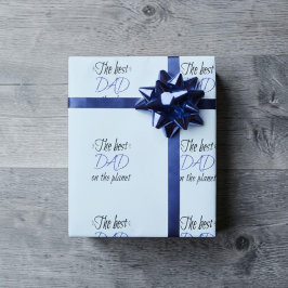 Papel De Regalo El Mejor Papá del Planeta Personalizado Minimalist