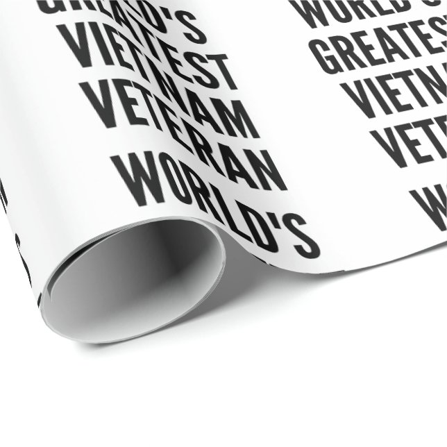 Papel De Regalo El mejor veterano Vietnam del mundo (Esquina del rollo)