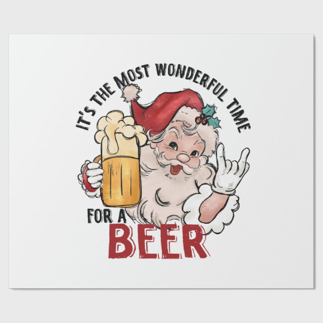 Papel De Regalo El momento más maravilloso para una cerveza (Superficie plana)