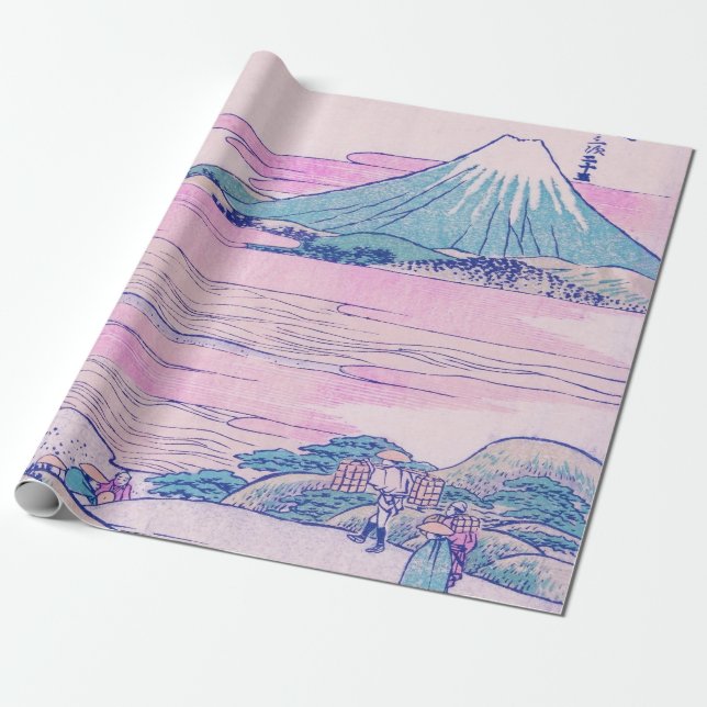 Papel De Regalo El Monte Fuji Ukiyo-e Arte de época japonés (Desenrollado)