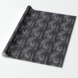 Papel De Regalo El Nacimiento de Gustave Doré Tinta Victoriana Pre