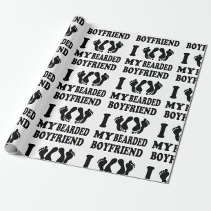 Papel De Regalo El navidad I ama a mi novio barbudo
