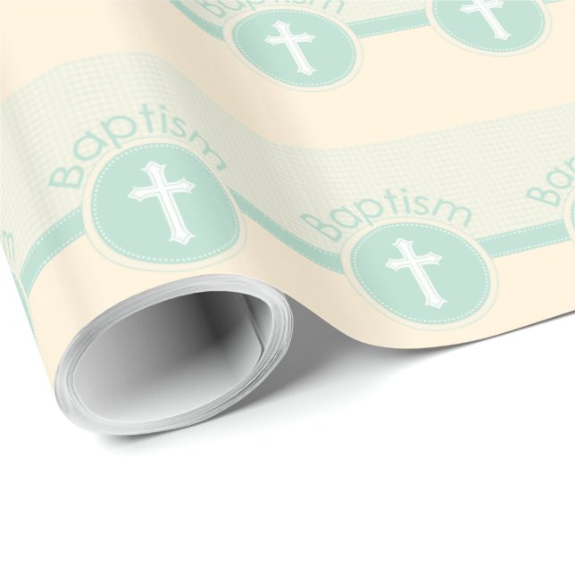 Papel De Regalo El niño del bautismo de Dios, el género Neutral Ve (Esquina del rollo)