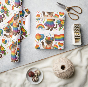 Papel De Regalo El orgullo del gato provoca el orgullo LGBTQ inspi