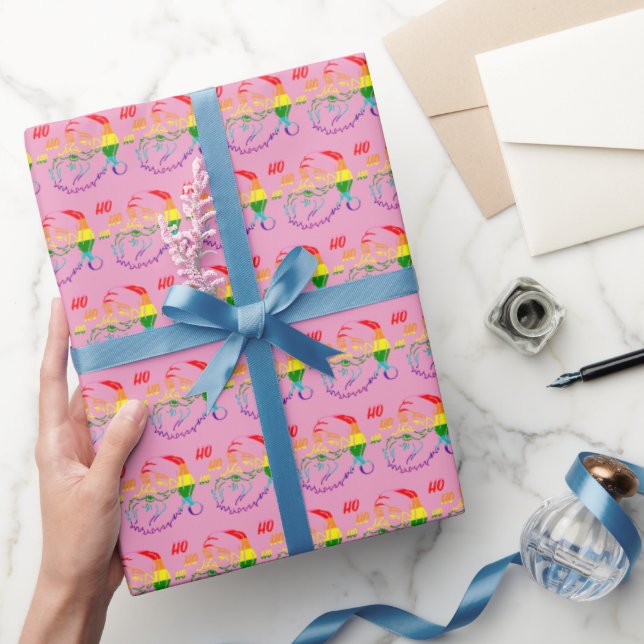 Papel De Regalo El orgullo LGBTQ con Navidades de Santa Claus (Regalar)