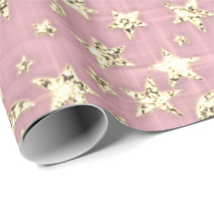 Papel De Regalo El oro brillante protagoniza negro en colores