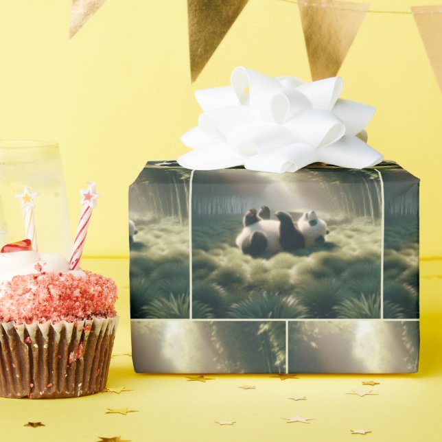 Papel De Regalo El Oso Panda Al Sol (Fiesta de cumpleaños )