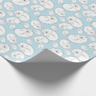 Papel De Regalo El oso polar Baby Shower Winter Blue Boy