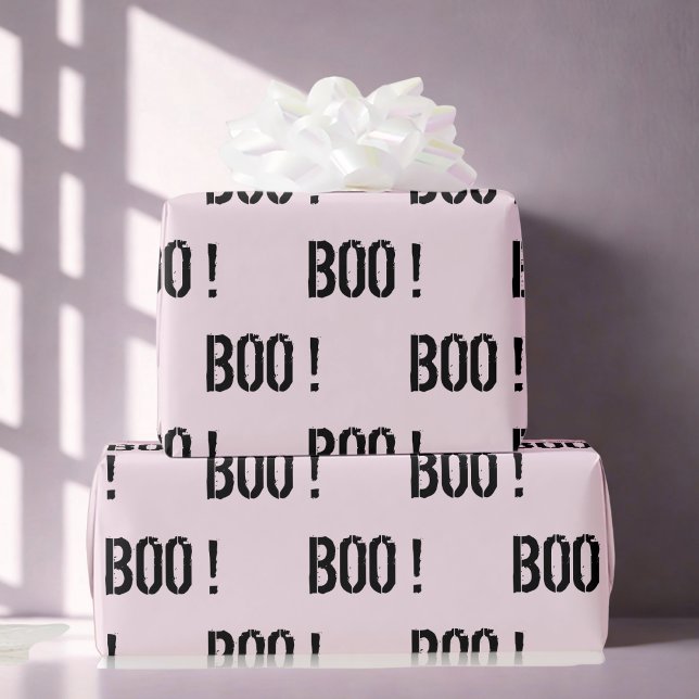Papel De Regalo El Pastel Rosa "BOO!" Halloween (Subido por el creador)