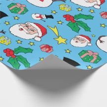 El patrón azul de los Navidades Snowman de Santa C