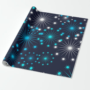 Papel De Regalo El patrón de copos de nieve brilla como una estrel