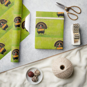 Papel De Regalo El pavo orgulloso de SlipperyJoe come jamón colgar