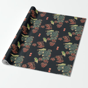 Papel De Regalo El perico por Ito Jakuchu Arte de aves japonesas