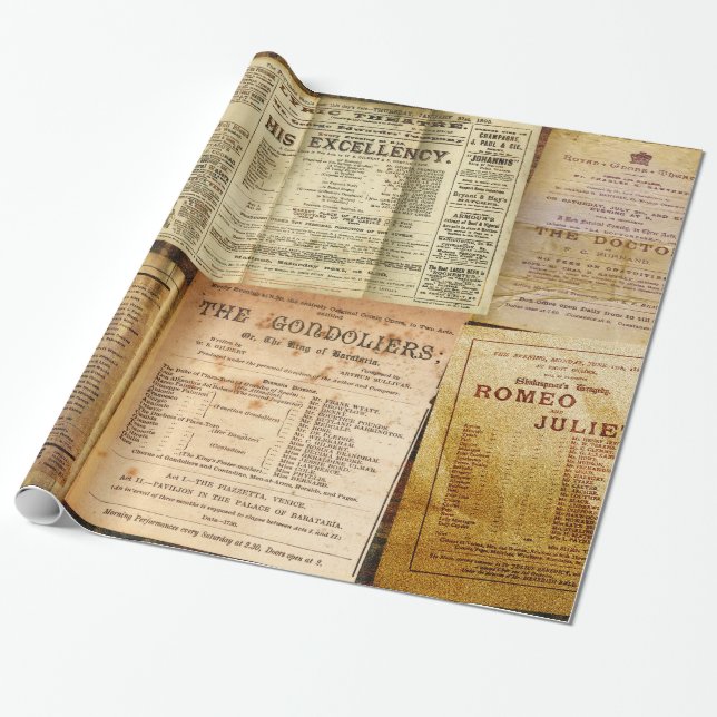 Papel De Regalo El Playbills (Desenrollado)