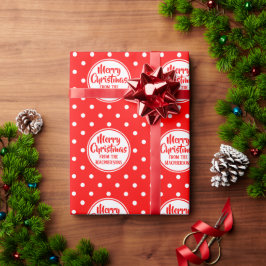 Papel De Regalo El Polka Rojo Detiene A Los Navidades Envolviendo