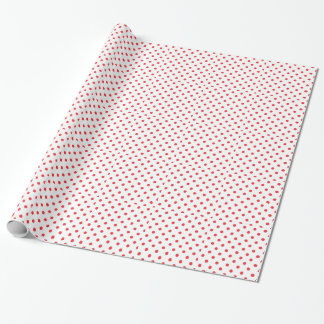 Papel De Regalo El Polka Rojo Pone El Fondo Blanco