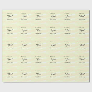 Papel De Regalo Él preguntó, ella dijo que sí compromiso amarillo 