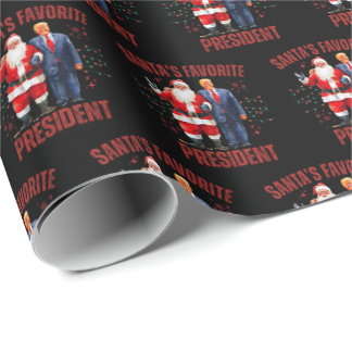 Papel De Regalo El presidente favorito de Santa divertido Trump Na
