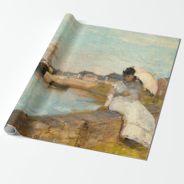 Papel De Regalo El puerto de Lorient por Berthe Morisot (Desenrollado)
