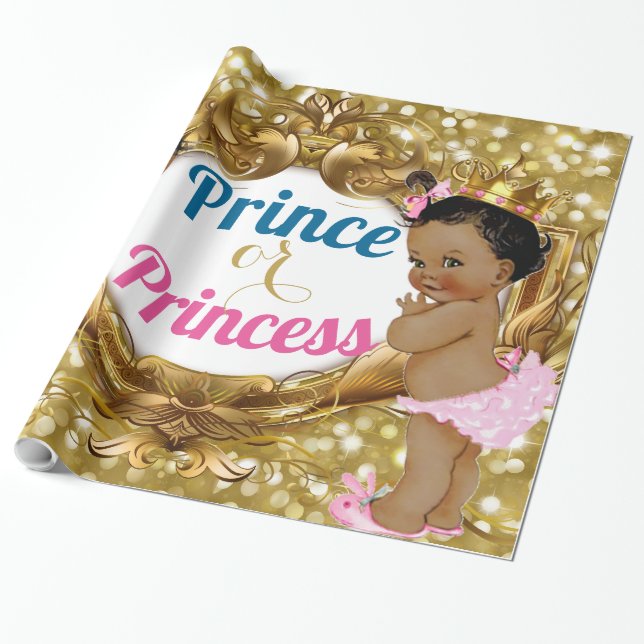 Papel De Regalo El regalo del príncipe o princesa Purpurina africa (Desenrollado)
