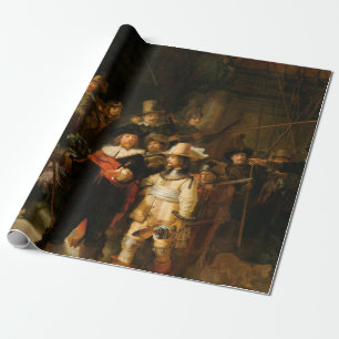 Papel De Regalo El Reloj Nocturno De Rembrandt