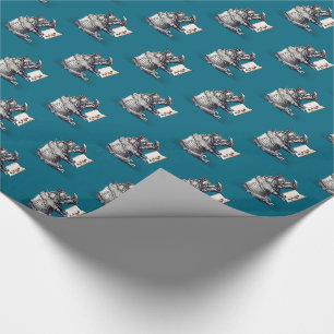 Papel De Regalo El rinoceronte lector ama los libros