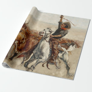 Papel De Regalo El Rodeo Arte Occidental por Frederic Remington