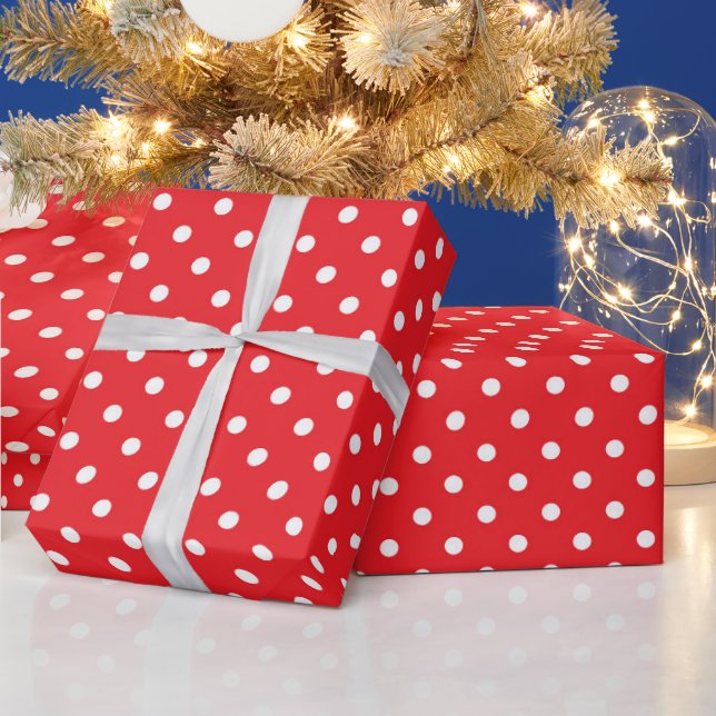 Papel De Regalo El rojo y el blanco dan puntos a (Vacaciones)