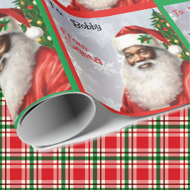 Papel De Regalo El rollo de nombres de un niño afroamericano